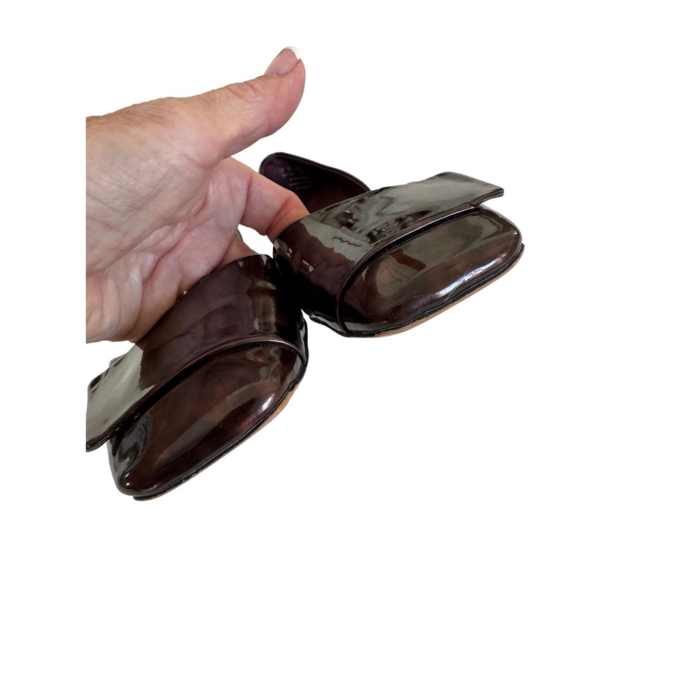 Franco Sarto Tracey Tortoise Patent D'Orsay Square Toe Flats 9M - Picture 6 of 10
